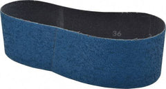 Norton - 3" Wide x 21" OAL, 36 Grit, Zirconia Alumina Abrasive Belt - Zirconia Alumina, Very Coarse, Coated, Y Weighted Cloth Backing, Series 3X - Exact Tool & Supply
