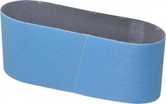 Norton - 4" Wide x 24" OAL, 80 Grit, Zirconia Alumina Abrasive Belt - Zirconia Alumina, Medium, Coated, Y Weighted Cloth Backing, Series 3X - Exact Tool & Supply