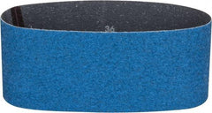 Norton - 4" Wide x 24" OAL, 36 Grit, Zirconia Alumina Abrasive Belt - Zirconia Alumina, Very Coarse, Coated, Y Weighted Cloth Backing, Series 3X - Exact Tool & Supply