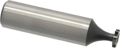 Interstate - 5/16" Diam x 1/16" Face Width, High Speed Steel, 6 Teeth, Shank Connection Woodruff Keyseat Cutter - Uncoated, 2-1/16" OAL x 1/2" Shank, Straight Teeth, ANSI 202-1/2, Old Standard 206 - Exact Tool & Supply