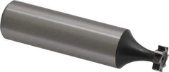 Interstate - 5/16" Diam x 3/32" Face Width, High Speed Steel, 6 Teeth, Shank Connection Woodruff Keyseat Cutter - Uncoated, 2-3/32" OAL x 1/2" Shank, Straight Teeth, ANSI 302-1/2, Old Standard 207 - Exact Tool & Supply