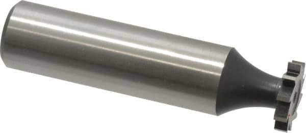 Interstate - 1/2" Diam x 3/32" Face Width, Cobalt, 8 Teeth, Shank Connection Woodruff Keyseat Cutter - Uncoated, 2-3/32" OAL x 1/2" Shank, Straight Teeth, ANSI 304, Old Standard 2 - Exact Tool & Supply