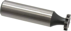 Interstate - 1/2" Diam x 3/32" Face Width, Cobalt, 8 Teeth, Shank Connection Woodruff Keyseat Cutter - Uncoated, 2-3/32" OAL x 1/2" Shank, Straight Teeth, ANSI 304, Old Standard 2 - Exact Tool & Supply