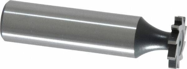 Interstate - 5/8" Diam x 3/32" Face Width, Cobalt, 8 Teeth, Shank Connection Woodruff Keyseat Cutter - Uncoated, 2-3/32" OAL x 1/2" Shank, Straight Teeth, ANSI 305, Old Standard 4 - Exact Tool & Supply