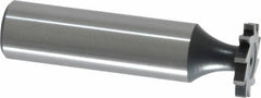 Interstate - 5/8" Diam x 3/32" Face Width, Cobalt, 8 Teeth, Shank Connection Woodruff Keyseat Cutter - Uncoated, 2-3/32" OAL x 1/2" Shank, Straight Teeth, ANSI 305, Old Standard 4 - Exact Tool & Supply