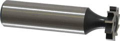 Interstate - 5/8" Diam x 1/8" Face Width, Cobalt, 8 Teeth, Shank Connection Woodruff Keyseat Cutter - Uncoated, 2-1/8" OAL x 1/2" Shank, Straight Teeth, ANSI 405, Old Standard 5 - Exact Tool & Supply