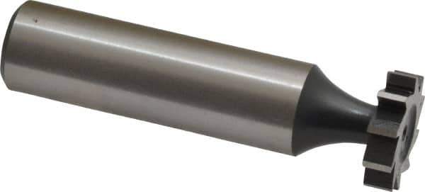 Interstate - 5/8" Diam x 5/32" Face Width, Cobalt, 8 Teeth, Shank Connection Woodruff Keyseat Cutter - Uncoated, 2-5/32" OAL x 1/2" Shank, Straight Teeth, ANSI 505, Old Standard 6 - Exact Tool & Supply