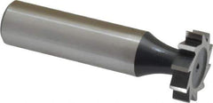 Interstate - 3/4" Diam x 3/16" Face Width, Cobalt, 10 Teeth, Shank Connection Woodruff Keyseat Cutter - Uncoated, 2-3/16" OAL x 1/2" Shank, Straight Teeth, ANSI 606, Old Standard 9 - Exact Tool & Supply