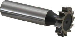 Interstate - 7/8" Diam x 3/16" Face Width, Cobalt, 10 Teeth, Shank Connection Woodruff Keyseat Cutter - Uncoated, 2-3/16" OAL x 1/2" Shank, Straight Teeth, ANSI 607, Old Standard 11 - Exact Tool & Supply