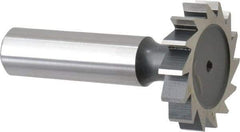 Interstate - 1-1/4" Diam x 1/4" Face Width, Cobalt, 14 Teeth, Shank Connection Woodruff Keyseat Cutter - Uncoated, 2-1/4" OAL x 1/2" Shank, Straight Teeth, ANSI 810, Old Standard 21 - Exact Tool & Supply