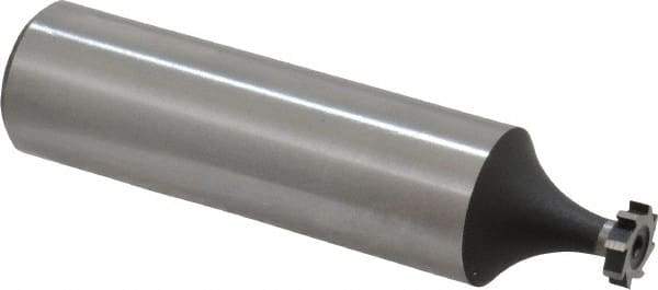 Interstate - 1/4" Diam x 1/16" Face Width, Cobalt, 6 Teeth, Shank Connection Woodruff Keyseat Cutter - Uncoated, 2-1/16" OAL x 1/2" Shank, Straight Teeth, ANSI 202, Old Standard 201 - Exact Tool & Supply