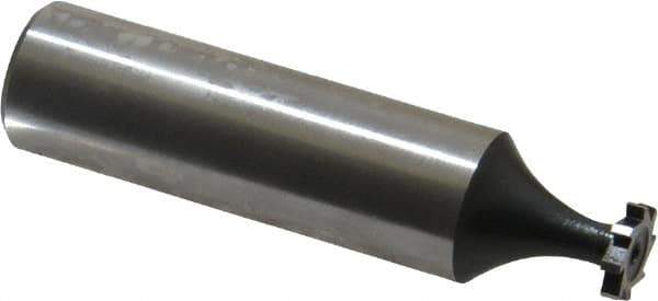 Interstate - 5/16" Diam x 1/16" Face Width, Cobalt, 8 Teeth, Shank Connection Woodruff Keyseat Cutter - Uncoated, 2-1/16" OAL x 1/2" Shank, Straight Teeth, ANSI 202-1/2, Old Standard 206 - Exact Tool & Supply