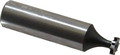 Interstate - 5/16" Diam x 1/16" Face Width, Cobalt, 8 Teeth, Shank Connection Woodruff Keyseat Cutter - Uncoated, 2-1/16" OAL x 1/2" Shank, Straight Teeth, ANSI 202-1/2, Old Standard 206 - Exact Tool & Supply