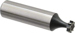 Interstate - 5/16" Diam x 3/32" Face Width, Cobalt, 6 Teeth, Shank Connection Woodruff Keyseat Cutter - Uncoated, 2-3/32" OAL x 1/2" Shank, Straight Teeth, ANSI 302-1/2, Old Standard 207 - Exact Tool & Supply