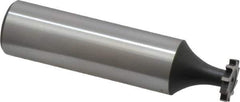 Interstate - 3/8" Diam x 1/16" Face Width, Cobalt, 6 Teeth, Shank Connection Woodruff Keyseat Cutter - Uncoated, 2-1/16" OAL x 1/2" Shank, Straight Teeth, ANSI 203, Old Standard 211 - Exact Tool & Supply