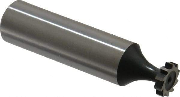 Interstate - 3/8" Diam x 3/32" Face Width, Cobalt, 6 Teeth, Shank Connection Woodruff Keyseat Cutter - Uncoated, 2-3/32" OAL x 1/2" Shank, Straight Teeth, ANSI 303, Old Standard 212 - Exact Tool & Supply