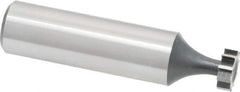 Interstate - 3/8" Diam x 1/8" Face Width, Cobalt, 6 Teeth, Shank Connection Woodruff Keyseat Cutter - Uncoated, 2-1/8" OAL x 1/2" Shank, Straight Teeth, ANSI 403, Old Standard 213 - Exact Tool & Supply