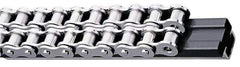 Fenner Drives - 1.75" Guide Width, 0.79" Guide Height, C9 Mount, UHMW PE, Double Chain Guide - 10" Overall Width x 1.16" Overall Height, Galvanized Steel - Exact Tool & Supply