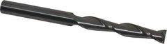 OSG - 1/2", 3" LOC, 1/2" Shank Diam, 6" OAL, 2 Flute, Solid Carbide Square End Mill - Single End, Uncoated, Spiral Flute, 30° Helix, Centercutting, Right Hand Cut, Right Hand Flute, Series 482 - Exact Tool & Supply