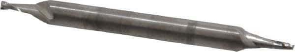 OSG - 3/64", 3/32" LOC, 1/8" Shank Diam, 1-1/2" OAL, 2 Flute, Solid Carbide Square End Mill - Double End, Uncoated, Spiral Flute, 30° Helix, Centercutting, Right Hand Cut, Right Hand Flute, Series 422 - Exact Tool & Supply