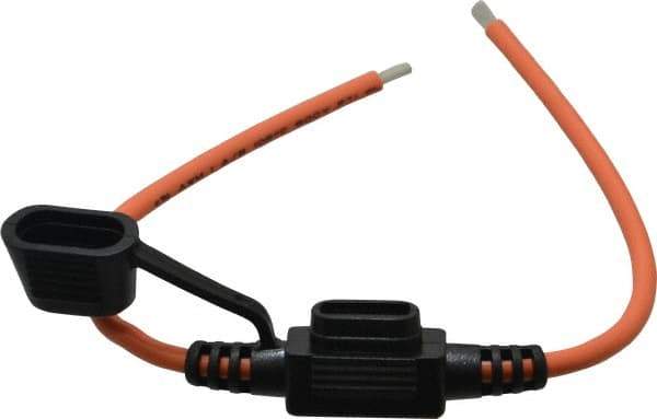 Ferraz Shawmut - 30 Amp AF2 Black Automotive Fuse Holder - 32 Volt, Orange #12 Wire - Exact Tool & Supply