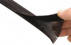 Techflex - Black Braided Cable Sleeve - 100' Coil Length, -103 to 257°F - Exact Tool & Supply