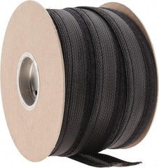 Techflex - Black Braided Cable Sleeve - 100' Coil Length, -103 to 257°F - Exact Tool & Supply