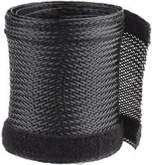 Techflex - Black Braided Cable Sleeve - 3' Coil Length, -103 to 257°F - Exact Tool & Supply