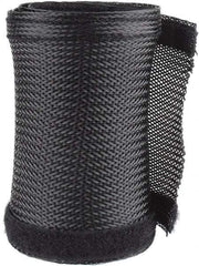 Techflex - Black Braided Cable Sleeve - 3' Coil Length, -103 to 257°F - Exact Tool & Supply