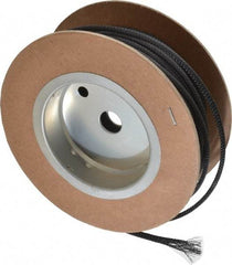 Techflex - Black Braided Expandable Cable Sleeve - 100' Coil Length, -103 to 257°F - Exact Tool & Supply