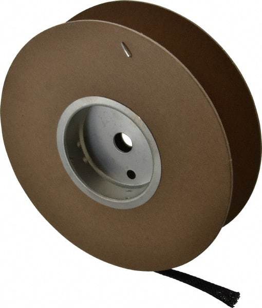 Techflex - Black Braided Expandable Cable Sleeve - 50' Coil Length, -103 to 257°F - Exact Tool & Supply