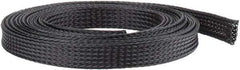 Techflex - Black Braided Expandable Cable Sleeve - 10' Coil Length, -103 to 257°F - Exact Tool & Supply