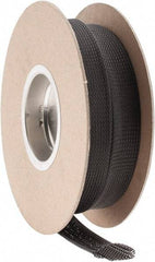 Techflex - Black Braided Expandable Cable Sleeve - 50' Coil Length, -103 to 257°F - Exact Tool & Supply