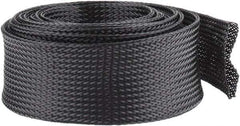 Techflex - Black Braided Expandable Cable Sleeve - 10' Coil Length, -103 to 257°F - Exact Tool & Supply