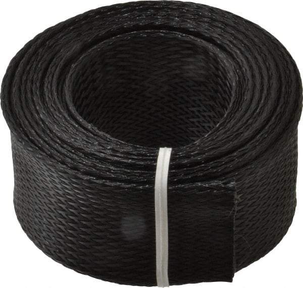 Techflex - Black Braided Expandable Cable Sleeve - 10' Coil Length, -103 to 257°F - Exact Tool & Supply