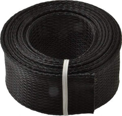 Techflex - Black Braided Expandable Cable Sleeve - 10' Coil Length, -103 to 257°F - Exact Tool & Supply