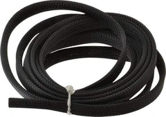 Techflex - Black Braided Expandable Cable Sleeve - 10' Coil Length, -103 to 257°F - Exact Tool & Supply