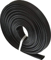 Techflex - Black Braided Expandable Cable Sleeve - 10' Coil Length, -103 to 257°F - Exact Tool & Supply
