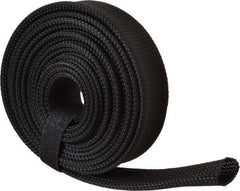 Techflex - Black Braided Expandable Cable Sleeve - 10' Coil Length, -103 to 257°F - Exact Tool & Supply