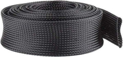 Techflex - Black Braided Expandable Cable Sleeve - 10' Coil Length, -103 to 257°F - Exact Tool & Supply