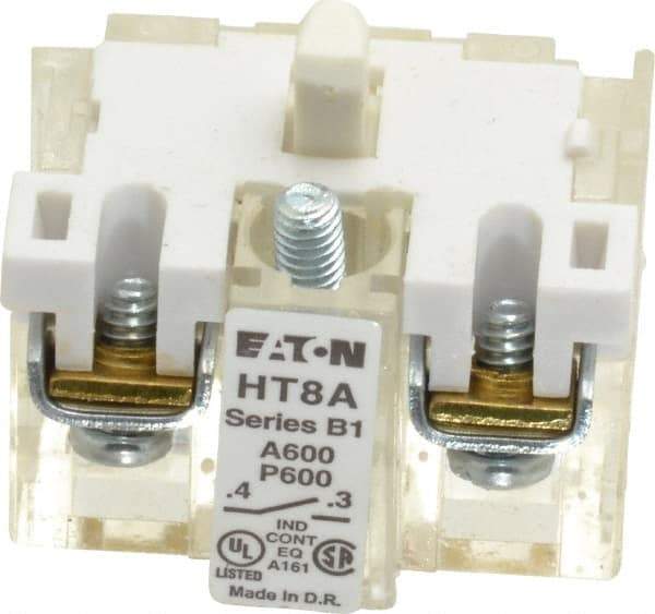 Eaton Cutler-Hammer - 1 to 500 mA, Electrical Switch Contact Block - 5 to 28 Volt, 30-1/2mm Hole, For Use with Indicating Lights, Pushbuttons - Exact Tool & Supply