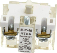 Eaton Cutler-Hammer - 1 to 500 mA, Electrical Switch Contact Block - 5 to 28 Volt, 30-1/2mm Hole, For Use with Indicating Lights, Pushbuttons - Exact Tool & Supply