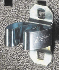 Triton - Spring Clip Standard Pegboard Hook - 1-1/4" Projection, Steel - Exact Tool & Supply