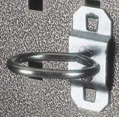 Triton - 1" ID, 3/16" Diam, 1-5/8" Long Single Ring Tool Holder Pegboard Hook - 1-7/8" Projection, Steel - Exact Tool & Supply