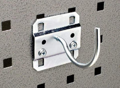 Triton - 2" ID, 3/16" Diam, 2-1/4" Long Pegboard Curved Hook Pegboard Hook - 2-1/2" Projection, Steel - Exact Tool & Supply