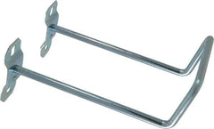 Triton - 1/4" Diam, 5" Long Double Closed End Loop Pegboard Hook - 5-3/4" Projection, 80° Bend, 2" Bend Length, Steel - Exact Tool & Supply