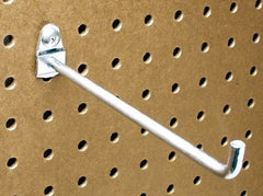 Triton - 1/4" Diam, 6" Long Single Angled End Pegboard Hook - 6-3/8" Projection, 90° Bend, 1/2" Bend Length, Steel - Exact Tool & Supply