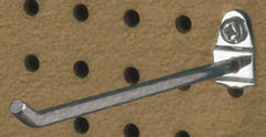 Triton - 1/4" Diam, 8" Long Single Angled End Pegboard Hook - 8-5/8" Projection, 30° Bend, 1/2" Bend Length, Steel - Exact Tool & Supply