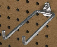 Triton - 1/4" Diam, 5-3/4" Long Double Arm Pegboard Hook - 6-1/4" Projection, 80° Bend, 3/4" Bend Length, Steel - Exact Tool & Supply