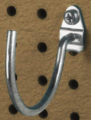 Triton - 2" ID, 3/16" Diam, 2-1/4" Long Curved Pegboard Hook - 2-5/8" Projection, Steel - Exact Tool & Supply
